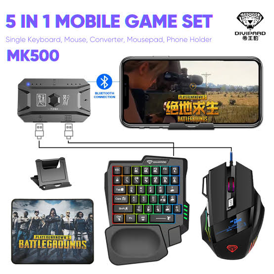 5 in 1 Gaming Keyboard and Mouse Combo-MK500